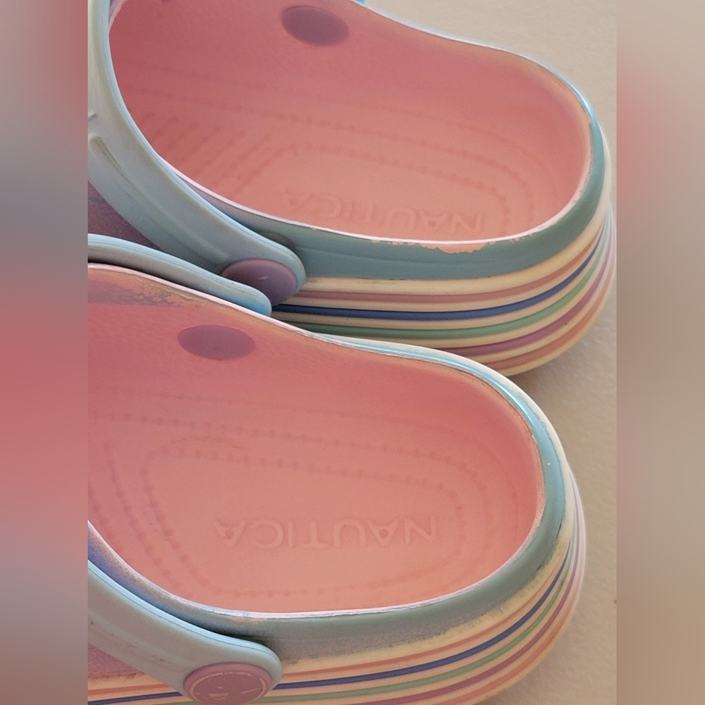 Nautica Kids Pastel Clog with Butterfly Accent. Little Girls 12 - Picture 14 of 14